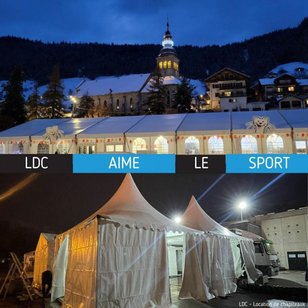 LDC Location de chapiteaux accompagne la Coupe du monde de biathlon au Grand Bornand