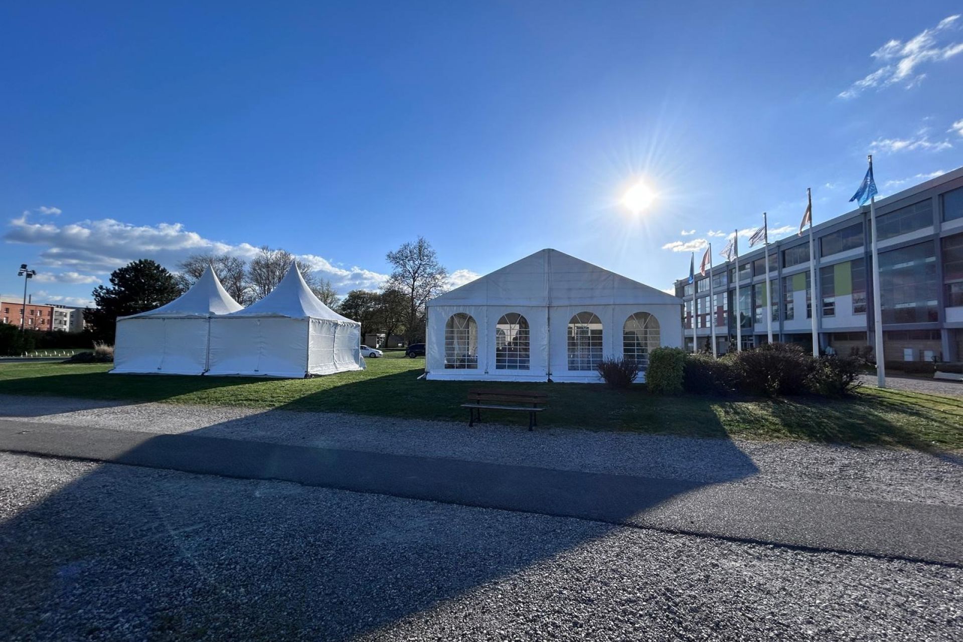 location de chapiteaux KDC pour l'événement sportif Ekiden Lyon