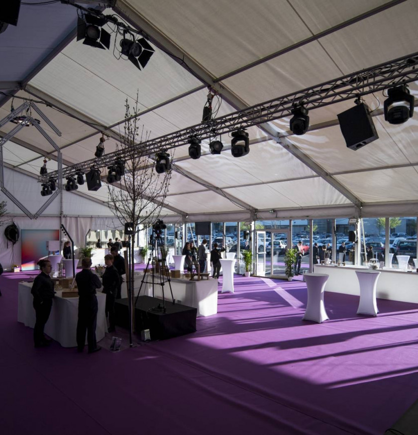 Location de chapiteau pour l'inauguration d'une entreprise de Lyon par LDC