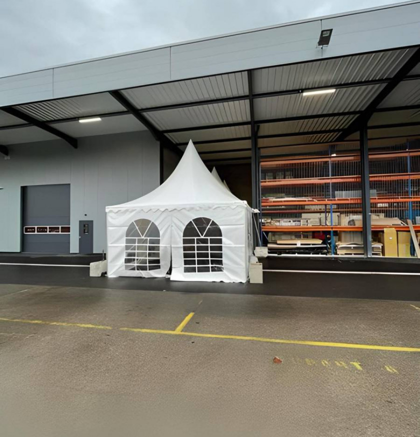 Location longue durée d'un chapiteau LDC pour un espace de travail extérieur chauffé