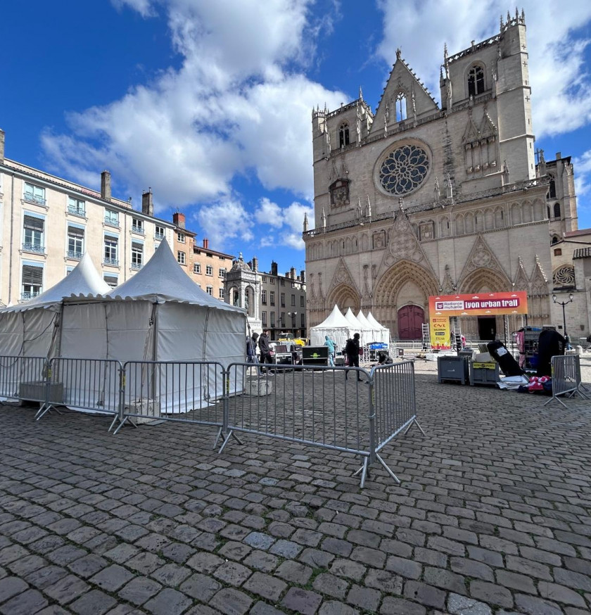 location de chapiteaux pour l'événement sportif Lyon urban trail