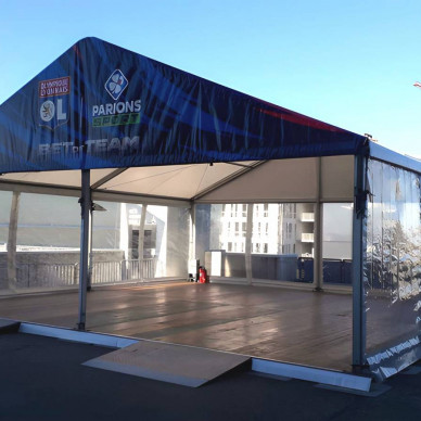 Location de chapiteau LDC pour l'OL au Groupama stadium de Lyon