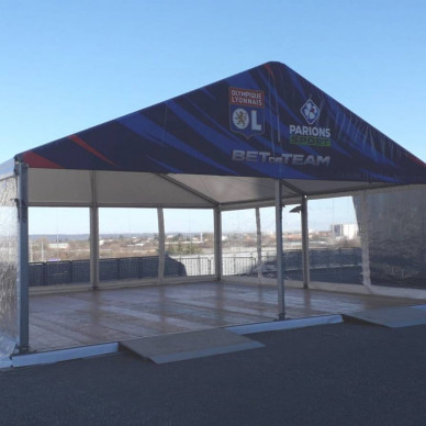 Location de chapiteau LDC pour l'OL au Groupama stadium de Lyon