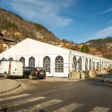 location de chapiteaux coupe du monde de biathlon Alpes événement sportif