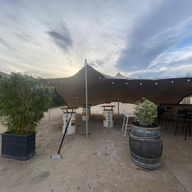 chapiteau atypique tente stretch terrasse restaurant Beaujolais Lyon