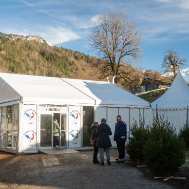 location de chapiteaux coupe du monde de biathlon Alpes événement sportif