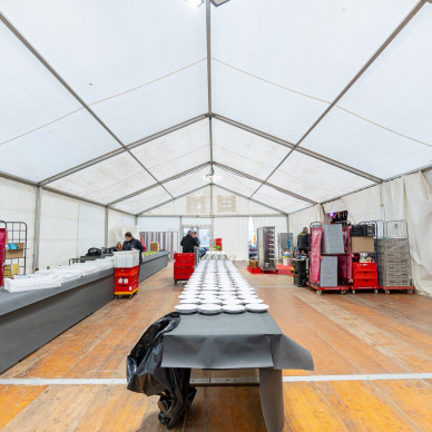 Chapiteaux pour les Sarmentelles événement Beaujolais nouveau