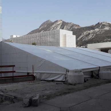 Location de chapiteaux par LDC pour couvrir un chantier BTP