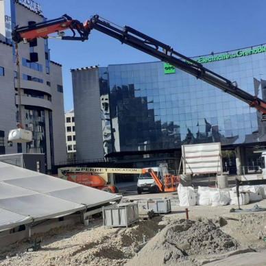 Couverture d'un chantier sous-terrain à Grenoble