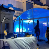 Location de tente arquée à DLC par une agence événementielle pour un événement à Lyon