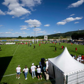 Location de chapiteaux événement sportif tournoi inter entreprises Fontanel Lyon