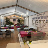 Location de chapiteaux et mobilier pour un tournoi international de tennis. LDC fournit les événements sportifs.