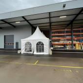 Location longue durée d'un chapiteau LDC pour un espace de travail extérieur chauffé