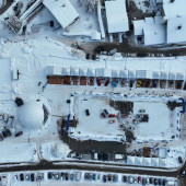 location de chapiteaux LDC pour une exposition de voitures sur neige à Megève - Alpes