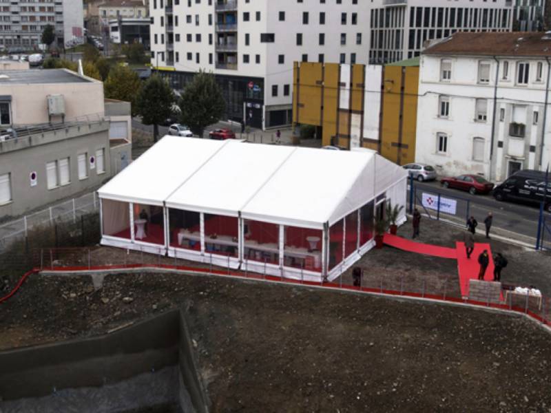 location chapiteau pour pose de première pierre à Lyon