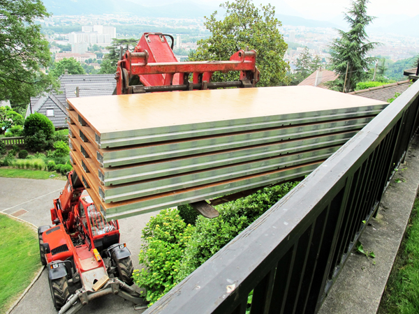 Plancher sur semelle pour chapiteau à Grenoble